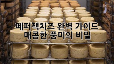 페퍼잭치즈 완벽 가이드: 매콤한 풍미의 비밀